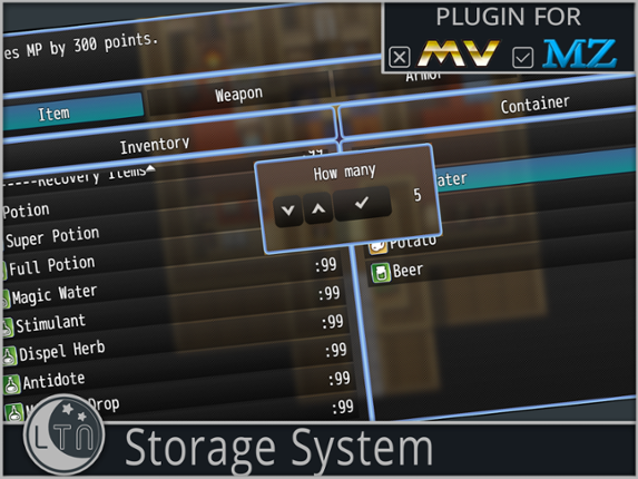 Storage System for RPG Maker MZ Game Cover