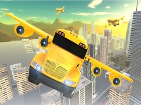 Flying School bus simulator 3D free - school kids Image