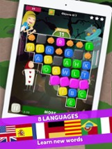 Wuzzle: Words with color match game to play with letters in a new original way incuding awsome wordsearch, anagrams and good educational board mini games to learn spelling and vocabulary. Free! Image