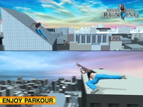 Parkour Stunt Girl Running Image