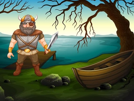Viking Warrior Battle Jigsaw Game Cover