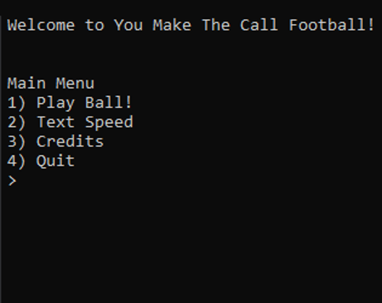 You Make The Call Football! Game Cover
