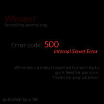 500: Internal Server Error Image