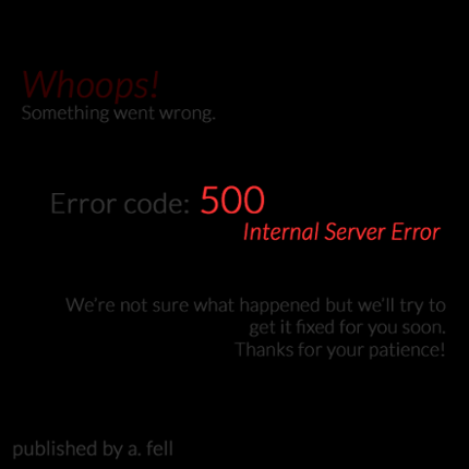 500: Internal Server Error Game Cover