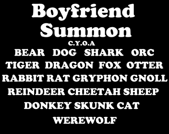 Boyfriend Summon Game Cover