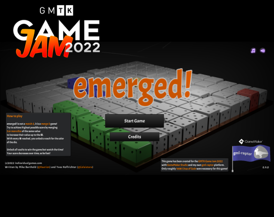 emerged! (GMTK Jam 2022) Game Cover