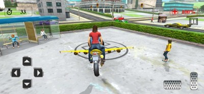 Modern Flying Bike Taxi Image