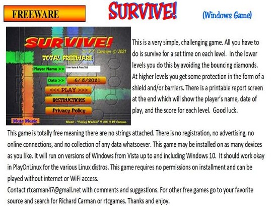 SURVIVE! Game Cover