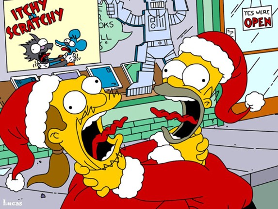 Simpsons Christmas Jigsaw Puzzle Game Cover