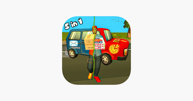 Police Pizza Taxi Car Driving Game Cover