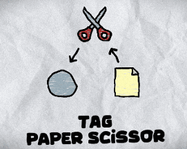 Tag paper scissors Image