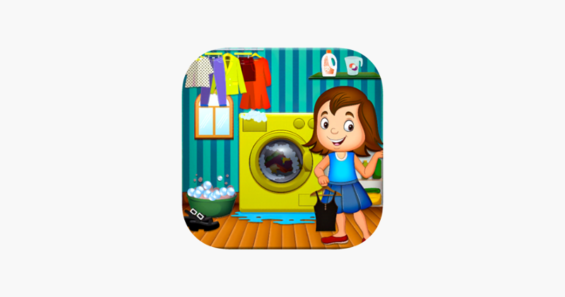 Laundry Clothes Washing Game Cover