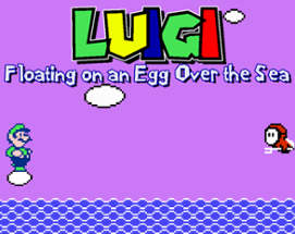 Luigi Floating on an Egg Over the Sea Image