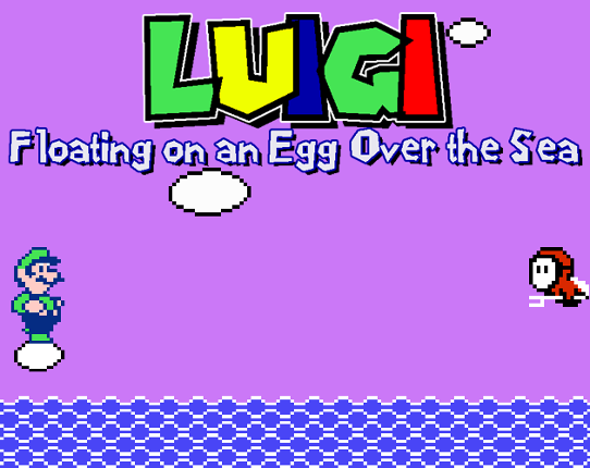 Luigi Floating on an Egg Over the Sea Game Cover