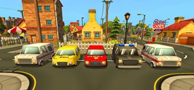 Police Pizza Taxi Car Driving Image