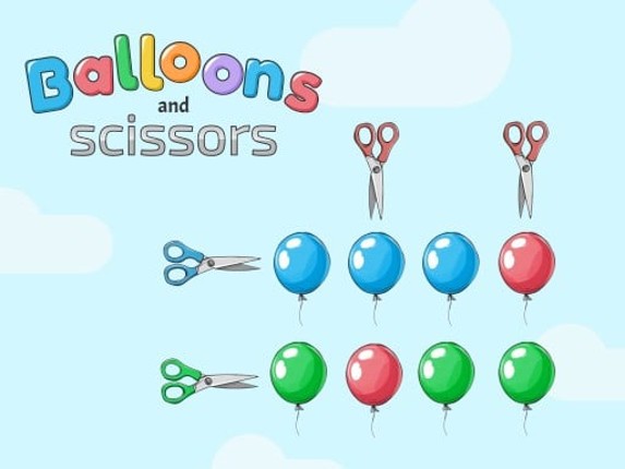 Balloons and scissors Game Cover