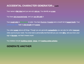 Accidental Character Generator Image