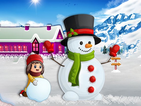 Kids and Snowman Dress Up Game Cover