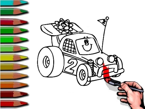 BTS Racing Car Coloring Game Cover