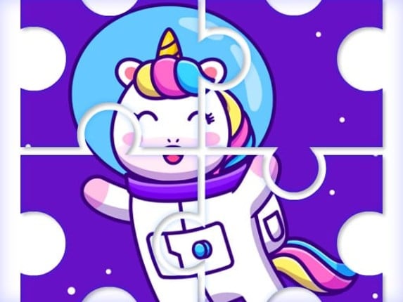 Cute Rainbow Unicorn Puzzles Game Cover