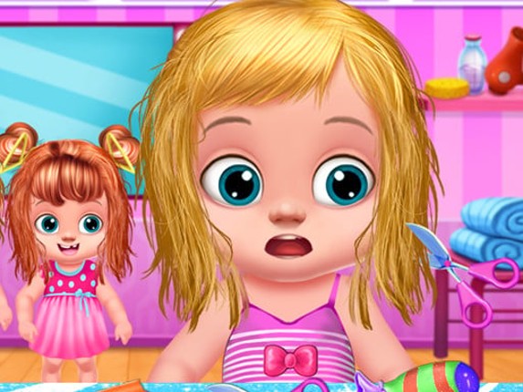 Babysitter Kids Hair Salon Game Cover