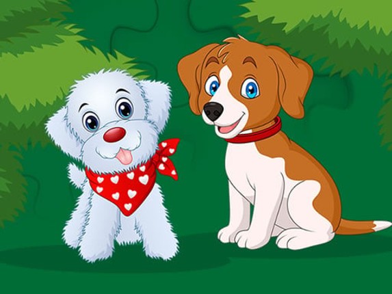 Cute Puppies Jigsaw Game Cover