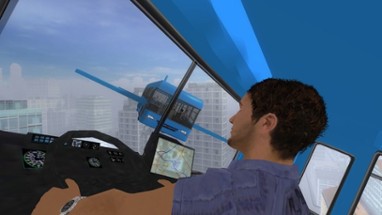 Flying Bus City Stunts Simulator - Collect stars by performing stunts in 3D modern city Image