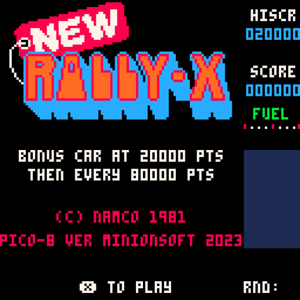 Pico8 New Rally-X Game Cover