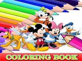 Coloring Book for Mickey Mouse Image
