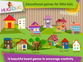 HugDug Houses - Little kids build their own house and make art with amazing stickers Image