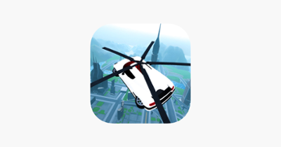 Flying Car Futuristic Rescue Helicopter Flight Simulator - Extreme Muscle Car 3D Image