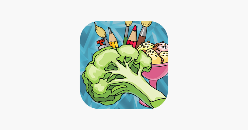 Illustration of Foods And Sweets Coloring for Kids Game Cover