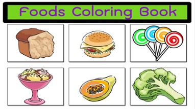 Illustration of Foods And Sweets Coloring for Kids Image