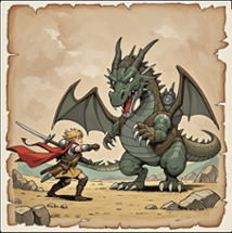 Warrior vs Dragon Image