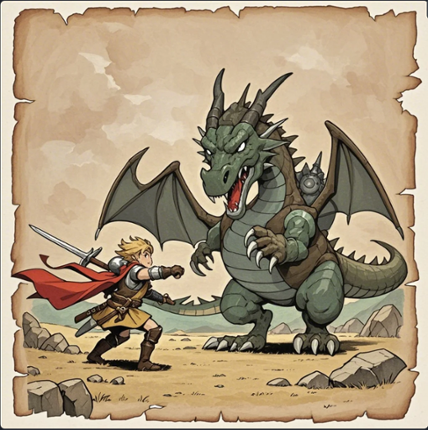 Warrior vs Dragon Game Cover