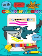 Sea animals shark turtle doodles coloring book kid Image