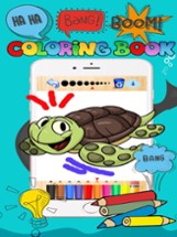 Sea animals shark turtle doodles coloring book kid Image